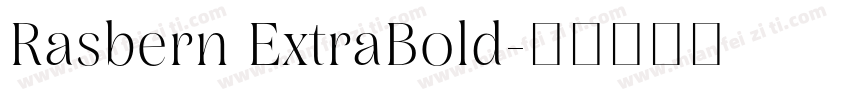 Rasbern ExtraBold字体转换